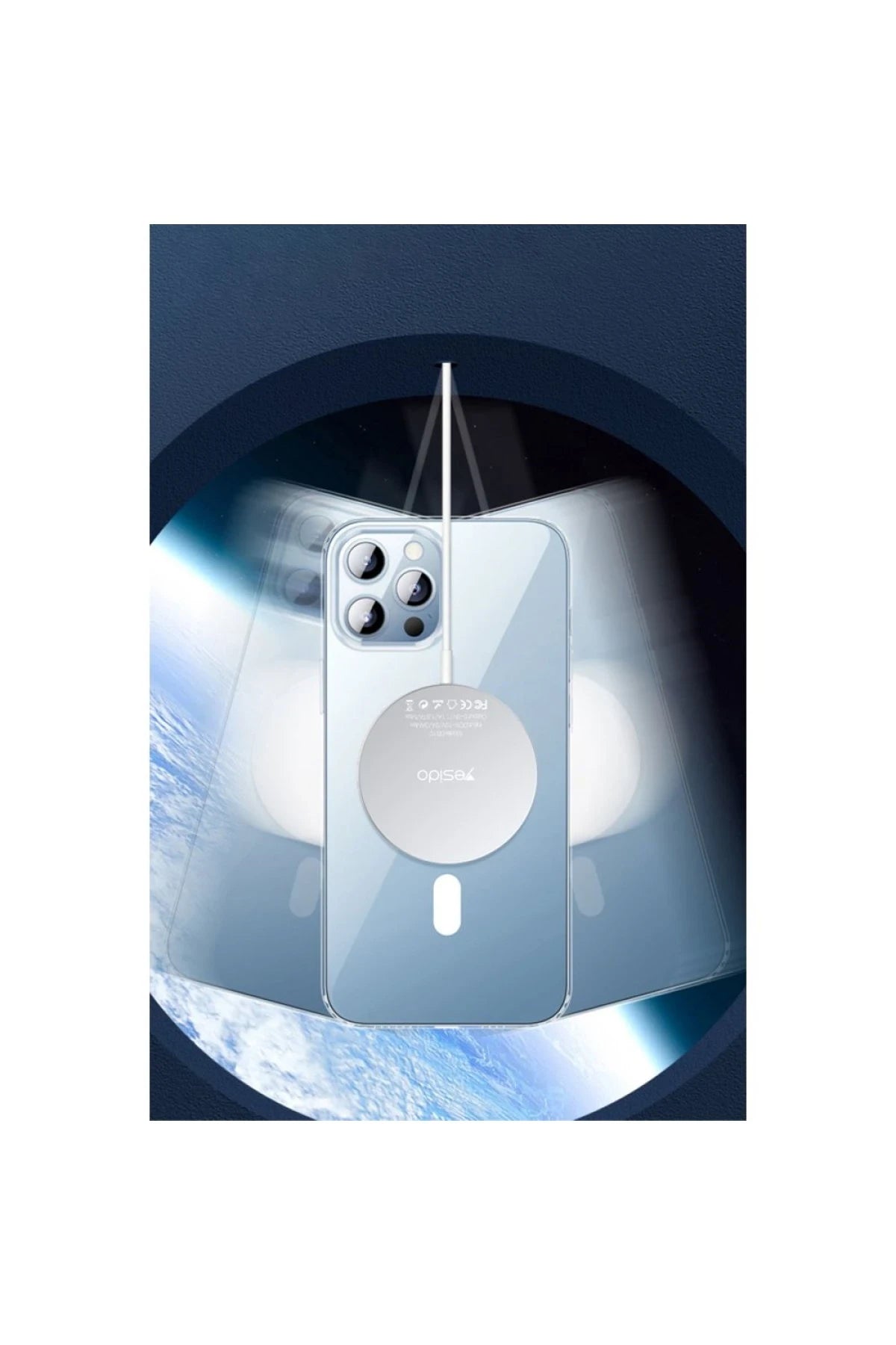 Yesido Apple iPhone 14 Pro Max PC03 Ace Şeffaf Magsafe Kapak - Şeffaf