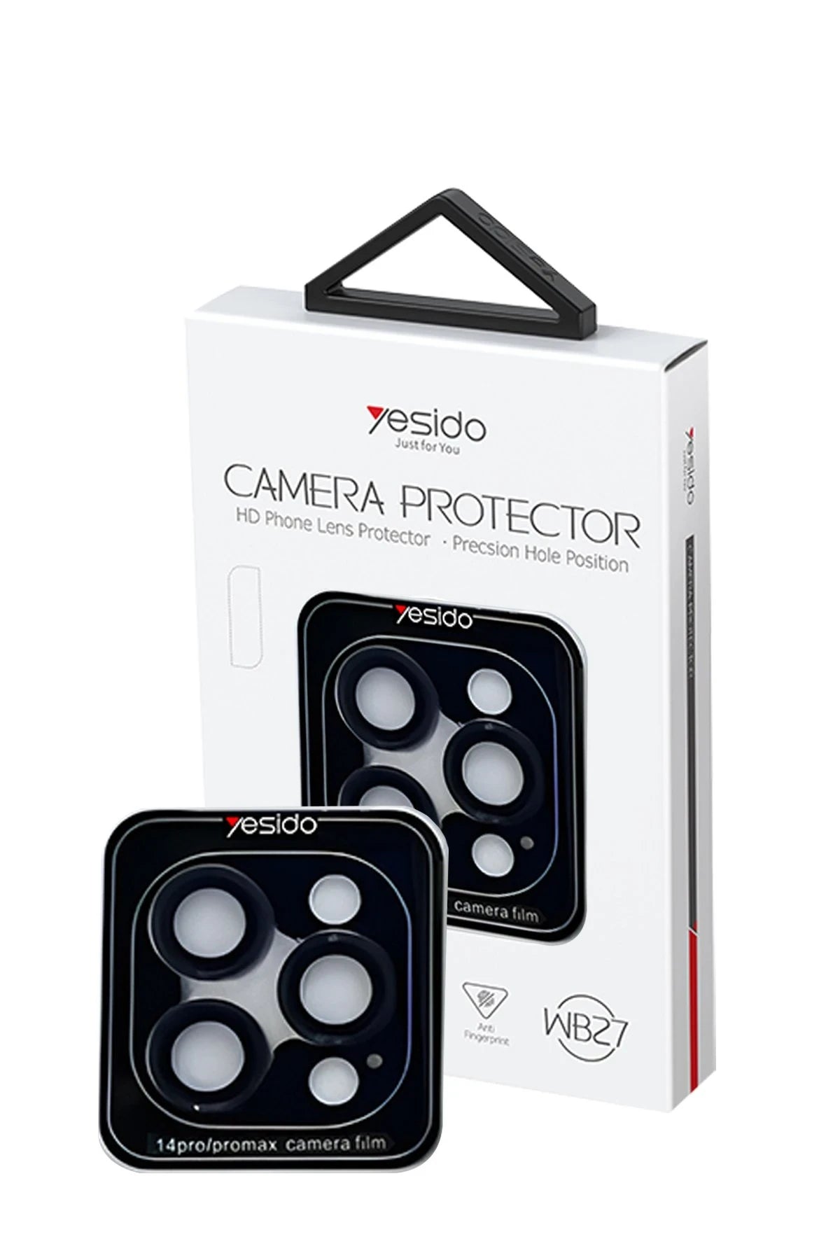 Yesido Apple iPhone 14 Pro Max WB27 Metal Kamera Lens - Siyah