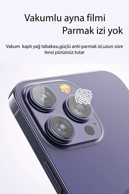 Yesido Apple iPhone 14 Pro Max WB27 Metal Kamera Lens - Siyah