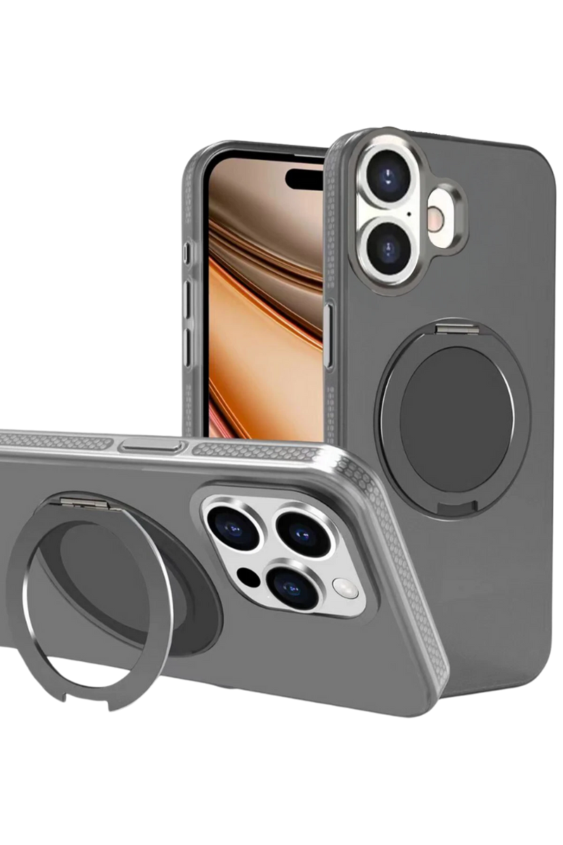 Yesido Apple iPhone 16 Plus PC17 Roza Magsafe Standlı Kapak - Siyah