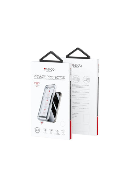 Yesido Apple iPhone 16 Pro Max TG18 AutoKit Hayalet Cam Ekran Koruyucu - Siyah