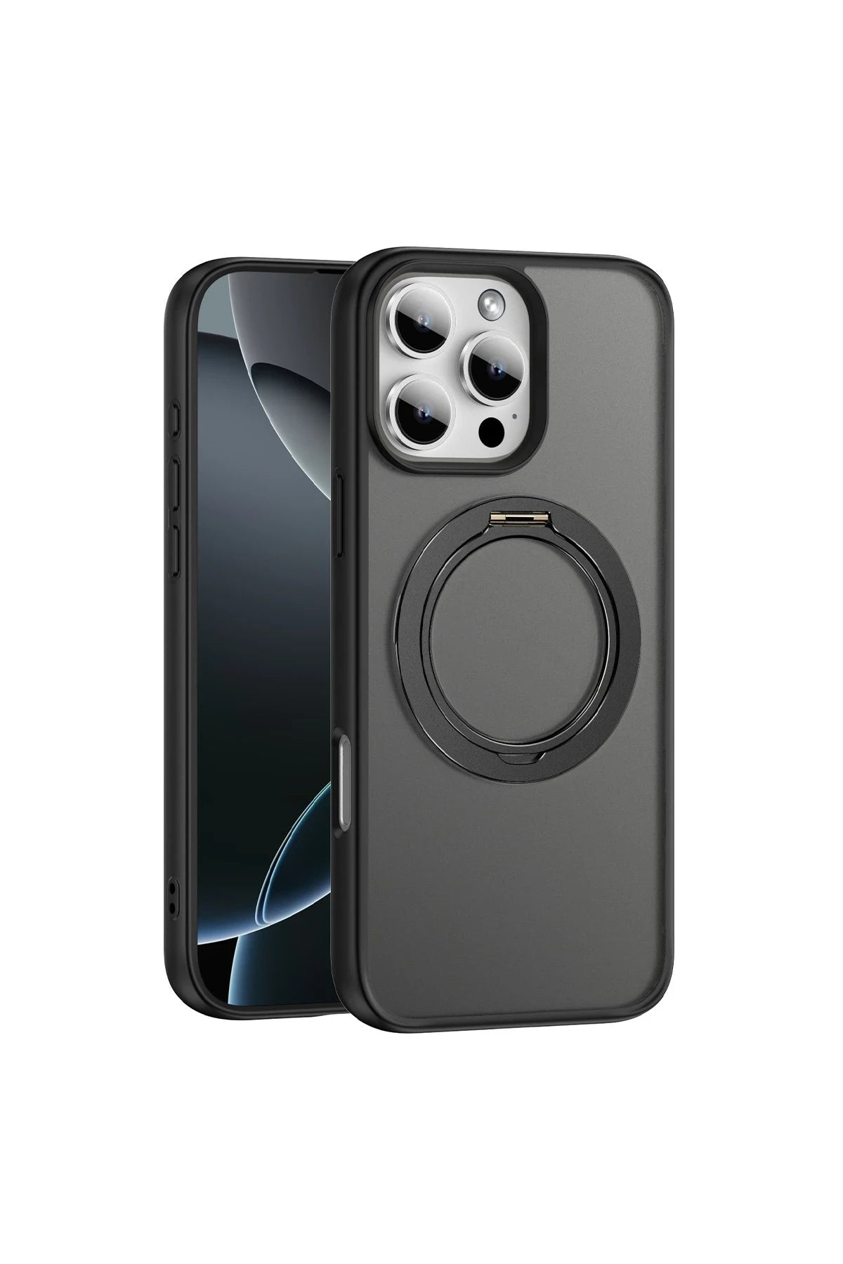 Yesido Apple iPhone 16 Pro PC15 Razor Magsafe Standlı Kapak - Siyah