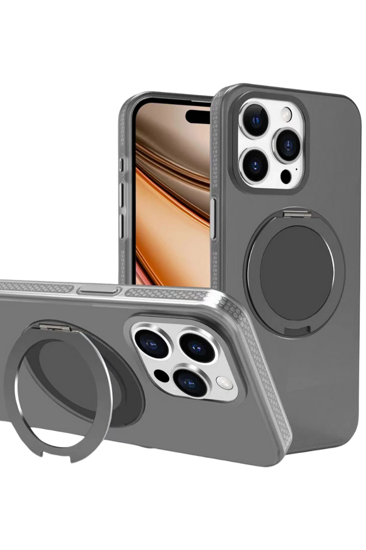 Yesido Apple iPhone 16 Pro PC17 Roza Magsafe Standlı Kapak - Siyah