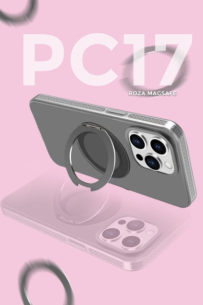 Yesido Apple iPhone 16 Pro PC17 Roza Magsafe Standlı Kapak - Siyah