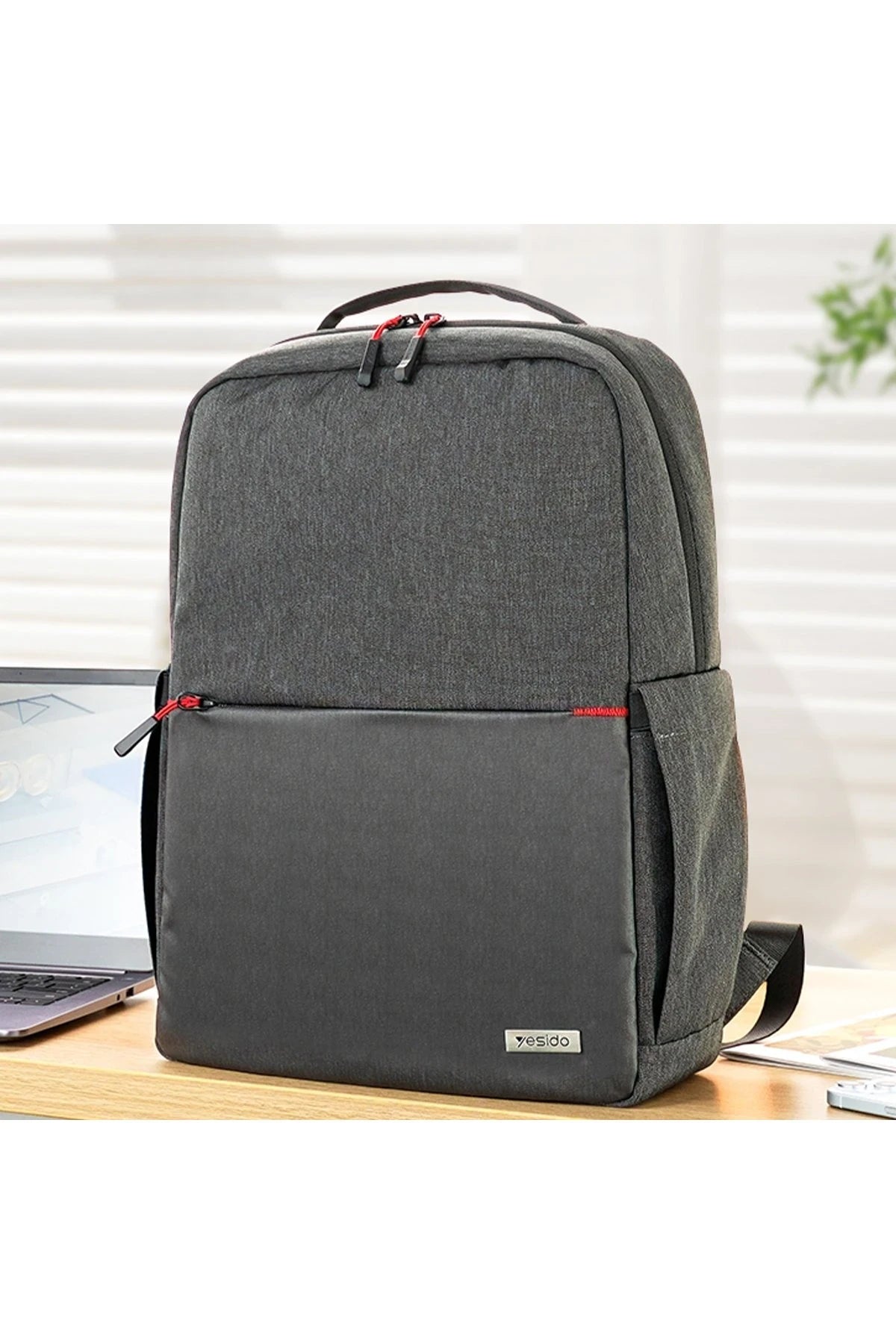 Yesido WB34 Polyester 600D Kumaşlı 12 inç Sırt Çantası - Gri