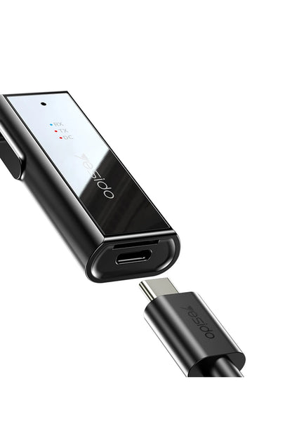Yesido YAU41 3.5mm Aux Çıkışlı Mikrofonlu Bluetooth Araç Kiti - Siyah