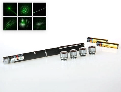 Yeşil Lazer Pointer 100 Mw 15 Km Etkili (5 Başlıklı)