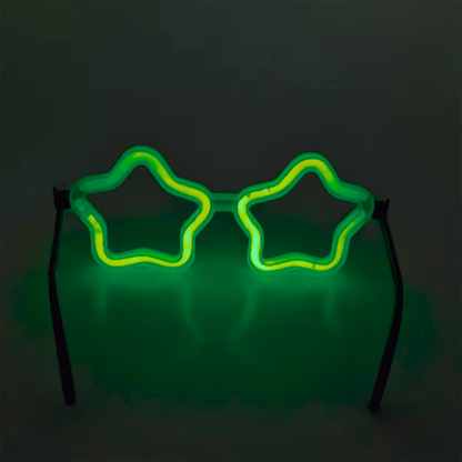 Yıldız Glow Gözlük - Yıldız Şekilli Glow Stick Gözlüğü - Glow Partisi Gözlük 12 Adet (5643)