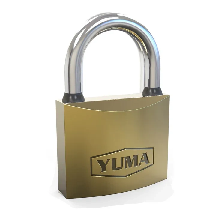 Yuma Sarı Kaplama Döküm Kısa Asma Kilit 50mm