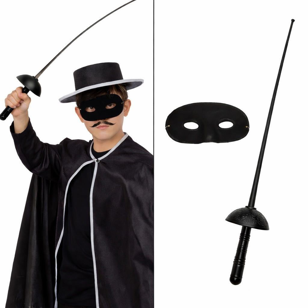 Kostüm Plastik Aksesuar Seti – Maske ve Kılıç (67 cm) (5643)